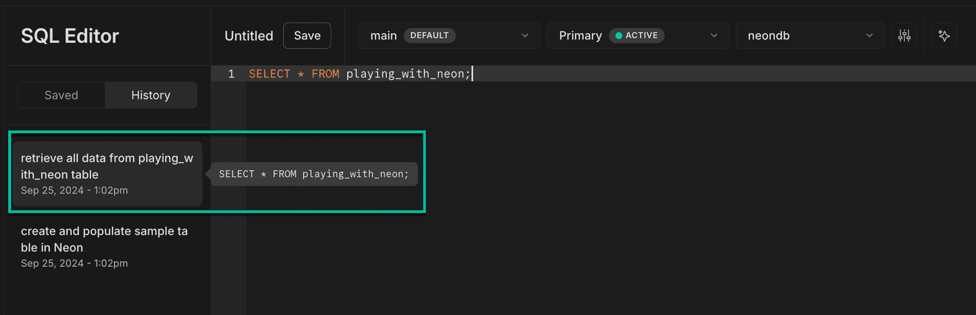 AI-generated query names